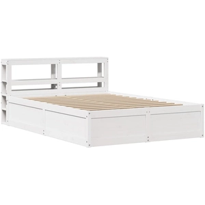 Comparateur de prix : vidaXL Cadre de lit avec tête de lit blanc 120x190 cm bois pin massif