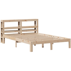 vidaXL Cadre de lit avec tête de lit 160x200 cm bois de pin massif pas cher