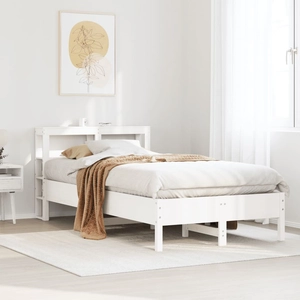 vidaXL Cadre de lit sans matelas blanc 120x190 cm bois de pin massif pas cher