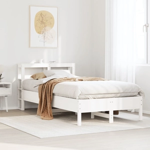 vidaXL Cadre de lit sans matelas blanc 75x190 cm bois de pin massif pas cher