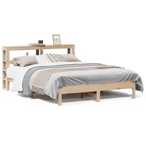 vidaXL Cadre de lit sans matelas 140x190 cm bois de pin massif pas cher