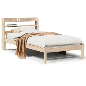 vidaXL Cadre de lit sans matelas 75x190 cm bois de pin massif pas cher