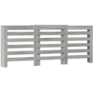 vidaXL Cache-radiateur sonoma gris 205x21,5x83,5 cm bois d'ingénierie pas cher