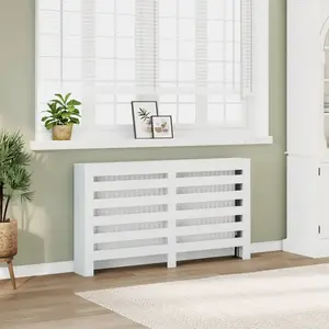 Comparateur de prix : vidaXL Cache-radiateur blanc 149x20x82 cm bois d'ingénierie