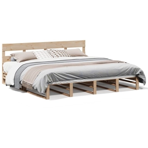 vidaXL Vidaxl Cadre De Lit Sans Matelas 180x200 Cm Bois Massif De Pin pas cher
