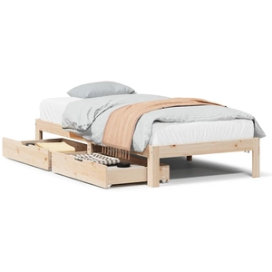 vidaXL Vidaxl Cadre De Lit Avec Tiroirs 180x200 Cm Bois De Pin Massif pas cher