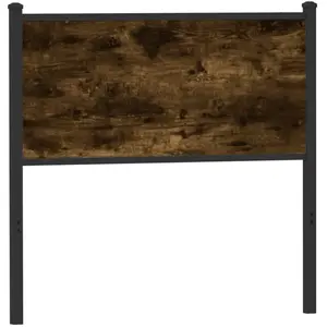 vidaXL Tête de lit chêne fumé 90 cm bois d'ingénierie et acier pas cher