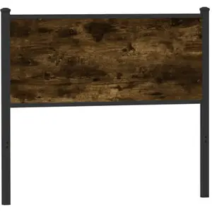 vidaXL Tête de lit chêne fumé 107 cm bois d'ingénierie et acier pas cher