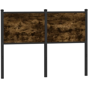 vidaXL Tête de lit chêne fumé 120 cm bois d'ingénierie et acier pas cher