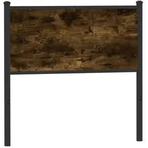 vidaXL Tête de lit chêne fumé 75 cm bois d'ingénierie et acier pas cher