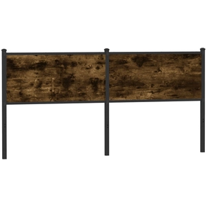 vidaXL Tête de lit chêne fumé 160 cm bois d'ingénierie et acier pas cher