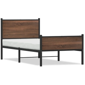 vidaXL Cadre de lit métal avec tête de lit et pied de lit 90x200 cm pas cher