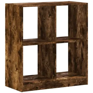vidaXL Bibliothèque chêne fumé 68,5x32x75 cm bois d'ingénierie pas cher