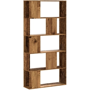 vidaXL Bibliothèque 5 niveaux vieux bois bois d'ingénierie pas cher