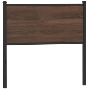 vidaXL Tête de lit chêne marron 107 cm bois d'ingénierie et acier pas cher