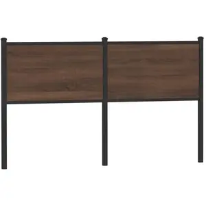 vidaXL Tête de lit chêne marron 135 cm bois d'ingénierie et acier pas cher