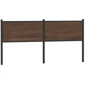 vidaXL Tête de lit chêne marron 160 cm bois d'ingénierie et acier pas cher