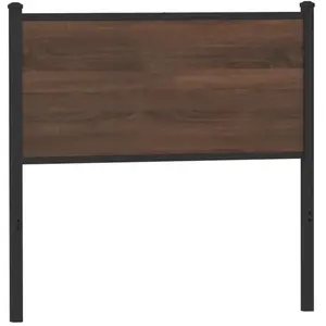 vidaXL Tête de lit chêne marron 90 cm bois d'ingénierie et acier pas cher