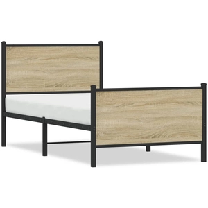vidaXL Cadre de lit métal avec tête de lit et pied de lit 90x200 cm pas cher