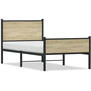 vidaXL Cadre de lit en métal sans matelas chêne sonoma 80x200 cm pas cher