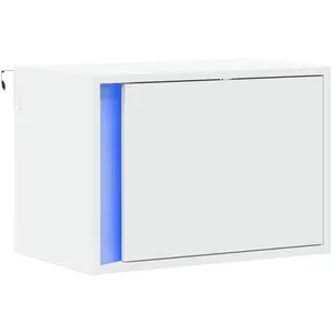 Comparateur de prix : vidaXL Table de chevet murale avec lumières LED blanc