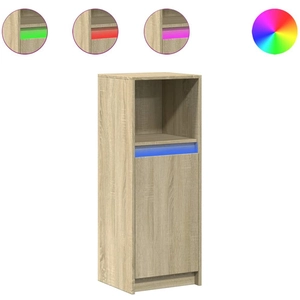 vidaXL Buffet avec LED chêne sonoma 38x34x100 cm bois d'ingénierie pas cher