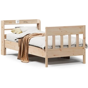 vidaXL Cadre de lit sans matelas 75x190 cm bois de pin massif pas cher