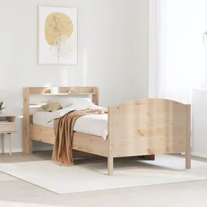 vidaXL Cadre de lit sans matelas 100x200 cm bois massif de pin pas cher