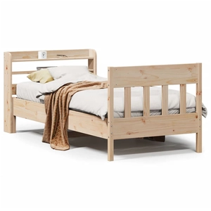 vidaXL Cadre de lit sans matelas 90x200 cm bois de pin massif pas cher
