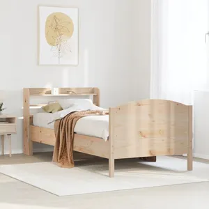 vidaXL Cadre de lit sans matelas 75x190 cm bois de pin massif pas cher