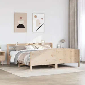 vidaXL Cadre de lit sans matelas 180x200 cm bois massif de pin pas cher
