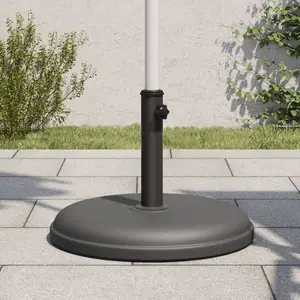 vidaXL Base de parasol pour mâts Ø32/35/38 mm 15 kg rond pas cher