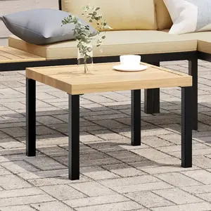 Comparateur de prix : vidaXL Table basse de jardin noir 55x55x39,5 cm acier enduit de poudre