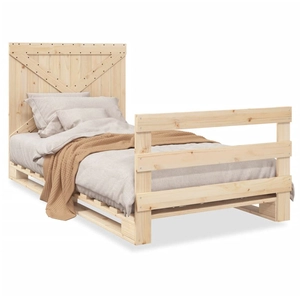 vidaXL Cadre de lit et tête de lit 100x200 cm bois de pin massif pas cher