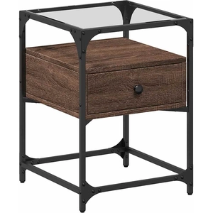 vidaXL Table de chevet chêne marron 40x40x55 cm bois d’ingénierie pas cher