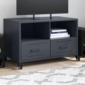 Meuble tv anthracite 68x39x43,5 cm acier Vidaxl 795201 pas cher