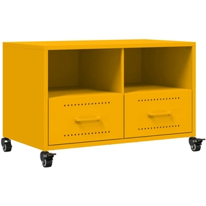 Meuble tv jaune moutarde 68x39x43,5 cm acier Vidaxl 645715 pas cher