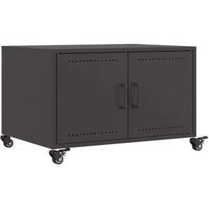 vidaXL Table basse noir 68x50x43,5 cm acier laminé à froid pas cher