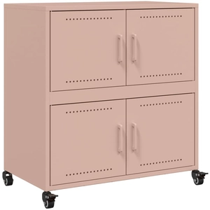 vidaXL Buffet rose 68,5x39x72 cm acier laminé à froid pas cher