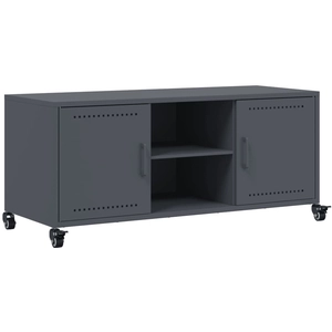 Meuble tv anthracite 100,5x39x43,5 cm acier Vidaxl 190239 pas cher