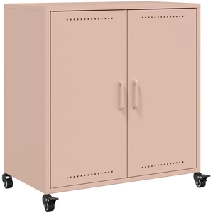 vidaXL Buffet rose 68,5x39x72 cm acier laminé à froid pas cher