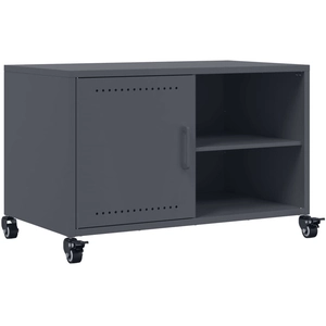 vidaXL Meuble TV anthracite 68x39x43,5 cm acier laminé à froid pas cher