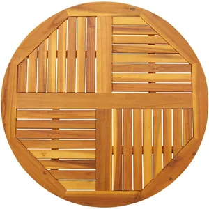 Dessus de table Ø90x2,2 cm rond bois massif d'acacia Vidaxl n/a pas cher