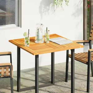 Dessus de table 80x80x2,2 cm carré bois massif d'acacia Vidaxl n/a pas cher