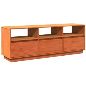 Comparateur de prix : vidaXL Meuble TV cire marron 140x37x50 cm bois pin massif