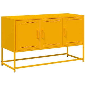 Comparateur de prix : vidaXL Meuble TV jaune moutarde 100,5x39x60,5 cm acier