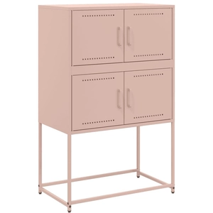 vidaXL Buffet rose 68,5x38,5x107 cm acier pas cher