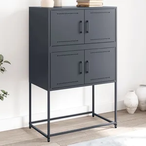 vidaXL Buffet anthracite 68,5x38,5x107 cm acier pas cher