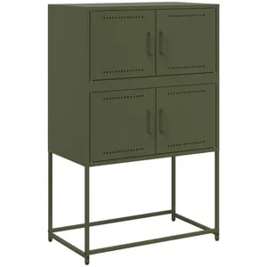 Comparateur de prix : vidaXL Buffet vert olive 68,5x38,5x107 cm acier