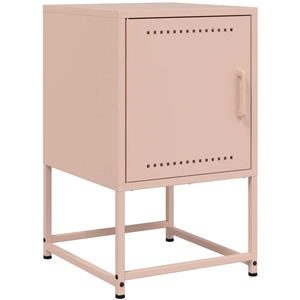 vidaXL Table de chevet rose 36x39x60,5 cm acier pas cher